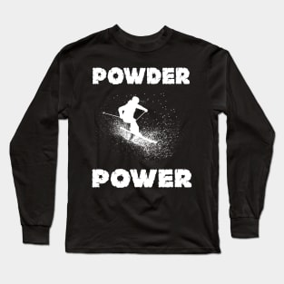 Powder Power, Skiing image Long Sleeve T-Shirt